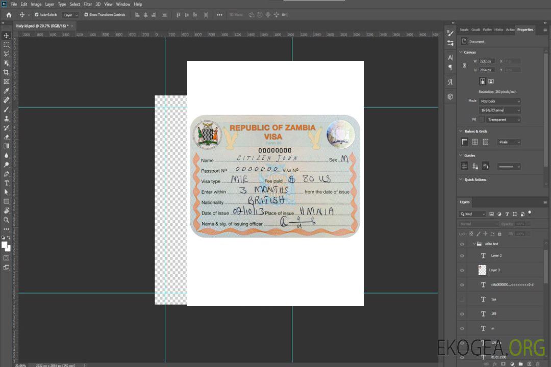 Visa ZAMBIE template Visa ZAMBIE template